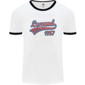 Legend Since 66th Birthday 1957 Mens Ringer T-Shirt White/Black