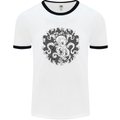 An Octopus in the Deep Ocean Sailor Sailing Mens White Ringer T-Shirt White/Black