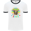 Autism Be Kind Elephant Autistic Mens White Ringer T-Shirt White/Black