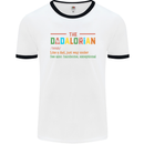 Dadalorian Funny Fathers Day Dad Daddy Mens Ringer T-Shirt White/Black