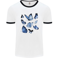 A Butterfly Collection Rhopalocera Mens White Ringer T-Shirt White/Black