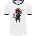 Samurai Sun  MMA Warrior Mens Ringer T-Shirt White/Black