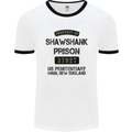 Property of Shawshank Prison Movie 90's Mens White Ringer T-Shirt White/Black