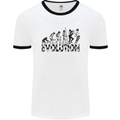 2 Tone Evolution Music 2Tone SKA Mens White Ringer T-Shirt White/Black