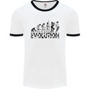 2 Tone Evolution Music 2Tone SKA Mens White Ringer T-Shirt White/Black