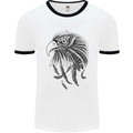 Eagle Ornithology Bird of Prey Mens White Ringer T-Shirt White/Black