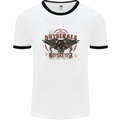 Rebel Wings Motorcycle Originals Mens White Ringer T-Shirt White/Black