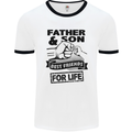 Father & Son Best Friends for Life Mens White Ringer T-Shirt White/Black