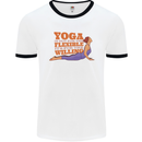 Funny Inspirational Yoga Mens Ringer T-Shirt White/Black
