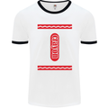 Crayon Fancy Dress Outfit Costume Funny Mens White Ringer T-Shirt White/Black