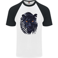 A Black Panther Mens S/S Baseball T-Shirt White/Black