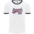 Legend Since 72nd Birthday 1951 Mens Ringer T-Shirt White/Black