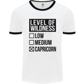 Levels of Wildness Capricorn Mens White Ringer T-Shirt White/Black