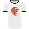 A Chinese Dragon Mens White Ringer T-Shirt White/Black