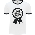 I Got Dressed Today Antisocial Funny Gamer Mens White Ringer T-Shirt White/Black