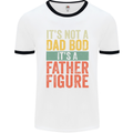 Father's Day Dad Bod It's a Father Figure Mens White Ringer T-Shirt White/Black