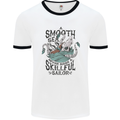 Skilful Sailor Kraken Sailor Mens White Ringer T-Shirt White/Black