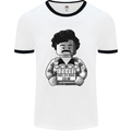 Pablo Escobar Mens White Ringer T-Shirt White/Black