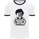 Pablo Escobar Mens White Ringer T-Shirt White/Black