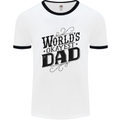 Worlds Okayest Dad Funny Fathers Day Mens White Ringer T-Shirt White/Black