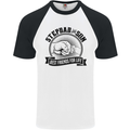 Stepdad & Son Best Friends Father's Day Mens S/S Baseball T-Shirt White/Black