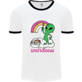 Alien Embrace Your Weirdness Funny LGBT Mens White Ringer T-Shirt White/Black