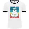 Polar Beer Funny Bear Alcohol Play on Words Mens White Ringer T-Shirt White/Black