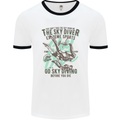 The Skydiver Extreme Sports Skydiving Mens White Ringer T-Shirt White/Black