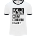 Levels of Wildness Aries Mens White Ringer T-Shirt White/Black