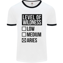 Levels of Wildness Aries Mens White Ringer T-Shirt White/Black