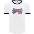 Legend Since 50th Birthday 1973 Mens Ringer T-Shirt White/Black