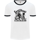 2Tone Enjoy Yourself 2 Tone SKA Music Mens White Ringer T-Shirt White/Black