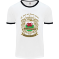 All Men Are Born Equal Welshmen Wales Welsh Mens White Ringer T-Shirt White/Black