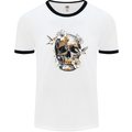 Wildlife Spring Skull Mens White Ringer T-Shirt White/Black