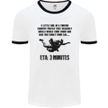ETA 3 Mins Parachute Regiment Para 1 2 3 4 Mens White Ringer T-Shirt White/Black