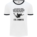 ETA 3 Mins Parachute Regiment Para 1 2 3 4 Mens White Ringer T-Shirt White/Black