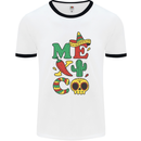 Symbols of Mexico Mens Ringer T-Shirt White/Black