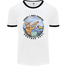 Funny Hunting Making Another Call Hunter Mens White Ringer T-Shirt White/Black