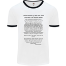 The Parachute Regiment Charter 1 2 3 4 Para Mens White Ringer T-Shirt White/Black