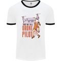 Trust Me I'm a Drone Pilot Mens Ringer T-Shirt White/Black