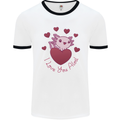 I Love You Alotl Valentines Day Axoloti Mens Ringer T-Shirt White/Black