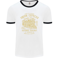 Railway Train Trainspotter Trianspotting Mens White Ringer T-Shirt White/Black