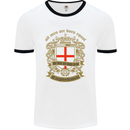 All Men Are Born Equal English England Mens White Ringer T-Shirt White/Black