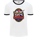 Hawker Hurricane Flying Legend Mens White Ringer T-Shirt White/Black