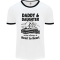 Daddy and Daughter Funny Father's Day Mens White Ringer T-Shirt White/Black