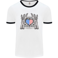 I Love You America 4th of July USA Flag Mens White Ringer T-Shirt White/Black