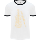 A Violin Cello Mens White Ringer T-Shirt White/Black