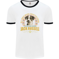 A Jack Russell Dog Mens Ringer T-Shirt White/Black