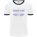 Lousy Father's Day Funny Dad Daddy Papa Mens White Ringer T-Shirt White/Black