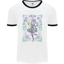 Mardi Gras Queen Mens Ringer T-Shirt White/Black